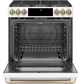 CAFE  Caf? 30" Smart Slide-in, Front-control, Gas Range With Convection Oven - Matte White (CGS700P4MW2)