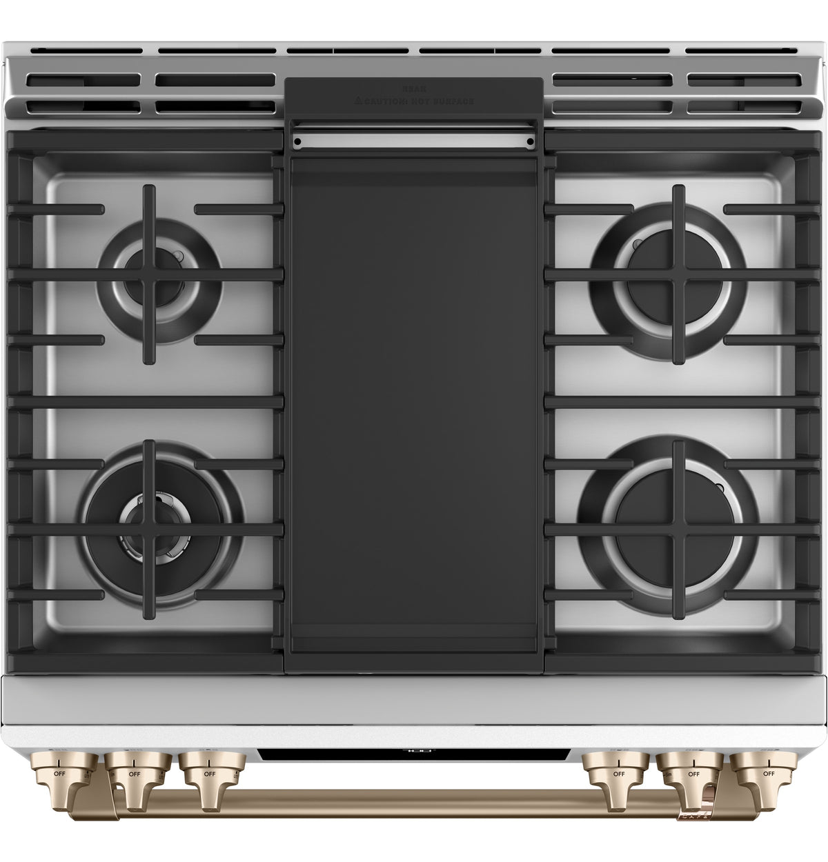 CAFE  Caf? 30" Smart Slide-in, Front-control, Gas Range With Convection Oven - Matte White (CGS700P4MW2)