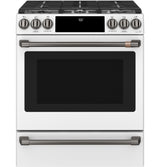 CAFE  Caf? 30" Smart Slide-in, Front-control, Gas Range With Convection Oven - Matte White (CGS700P4MW2)