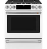 CAFE  Caf? 30" Smart Slide-in, Front-control, Gas Range With Convection Oven - Matte White (CGS700P4MW2)
