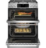 CAFE  Caf? 30" Smart Slide-in, Front-control, Gas Double-oven Range With Convection - Stainless Steel (CGS750P2MS1)