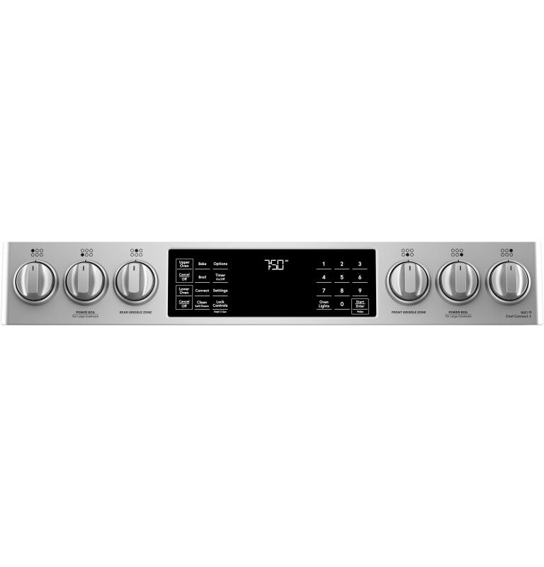 CAFE  Caf? 30" Smart Slide-in, Front-control, Gas Double-oven Range With Convection - Stainless Steel (CGS750P2MS1)