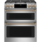 CAFE  Caf? 30" Smart Slide-in, Front-control, Gas Double-oven Range With Convection - Stainless Steel (CGS750P2MS1)