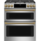 CAFE  Caf? 30" Smart Slide-in, Front-control, Gas Double-oven Range With Convection - Stainless Steel (CGS750P2MS1)