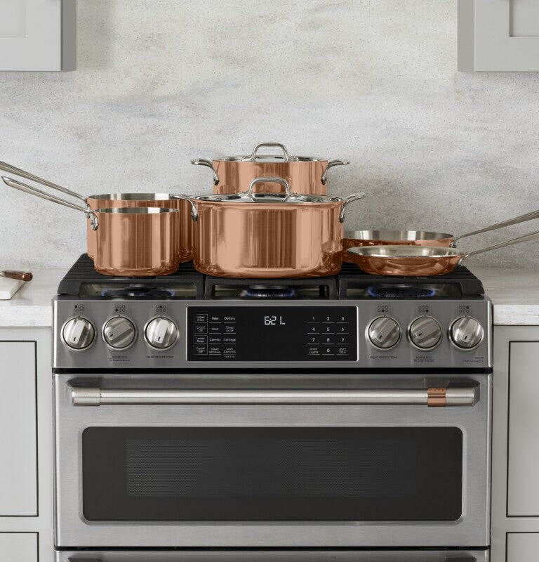 CAFE  Caf? 30" Smart Slide-in, Front-control, Gas Double-oven Range With Convection - Stainless Steel (CGS750P2MS1)