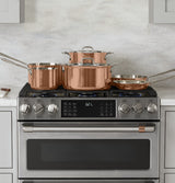 CAFE  Caf? 30" Smart Slide-in, Front-control, Gas Double-oven Range With Convection - Stainless Steel (CGS750P2MS1)