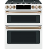 CAFE  Caf? 30" Smart Slide-in, Front-control, Gas Double-oven Range With Convection - Matte White (CGS750P4MW2)