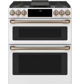 CAFE  Caf? 30" Smart Slide-in, Front-control, Gas Double-oven Range With Convection - Matte White (CGS750P4MW2)