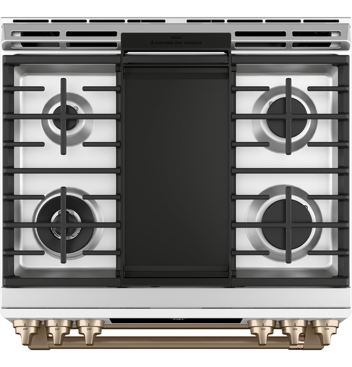 CAFE  Caf? 30" Smart Slide-in, Front-control, Gas Double-oven Range With Convection - Matte White (CGS750P4MW2)