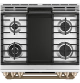 CAFE  Caf? 30" Smart Slide-in, Front-control, Gas Double-oven Range With Convection - Matte White (CGS750P4MW2)