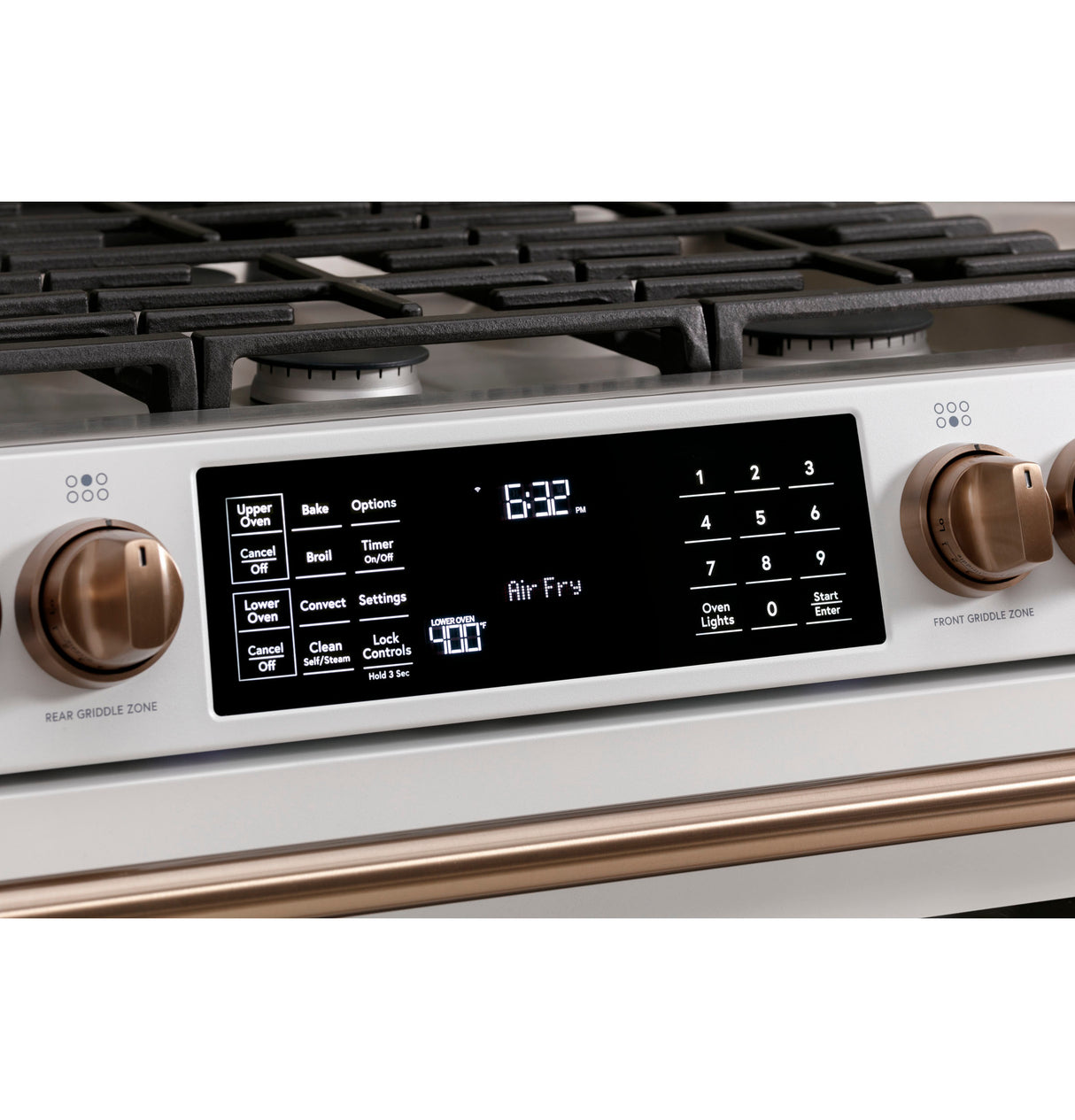 CAFE  Caf? 30" Smart Slide-in, Front-control, Gas Double-oven Range With Convection - Matte White (CGS750P4MW2)