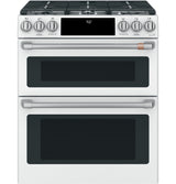 CAFE  Caf? 30" Smart Slide-in, Front-control, Gas Double-oven Range With Convection - Matte White (CGS750P4MW2)