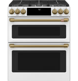 CAFE  Caf? 30" Smart Slide-in, Front-control, Gas Double-oven Range With Convection - Matte White (CGS750P4MW2)