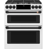 CAFE  Caf? 30" Smart Slide-in, Front-control, Gas Double-oven Range With Convection - Matte White (CGS750P4MW2)