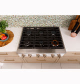 CAFE  Caf? 36" Commercial-style Gas Rangetop With 6 Burners (natural Gas) - Matte White (CGU366P4TW2)