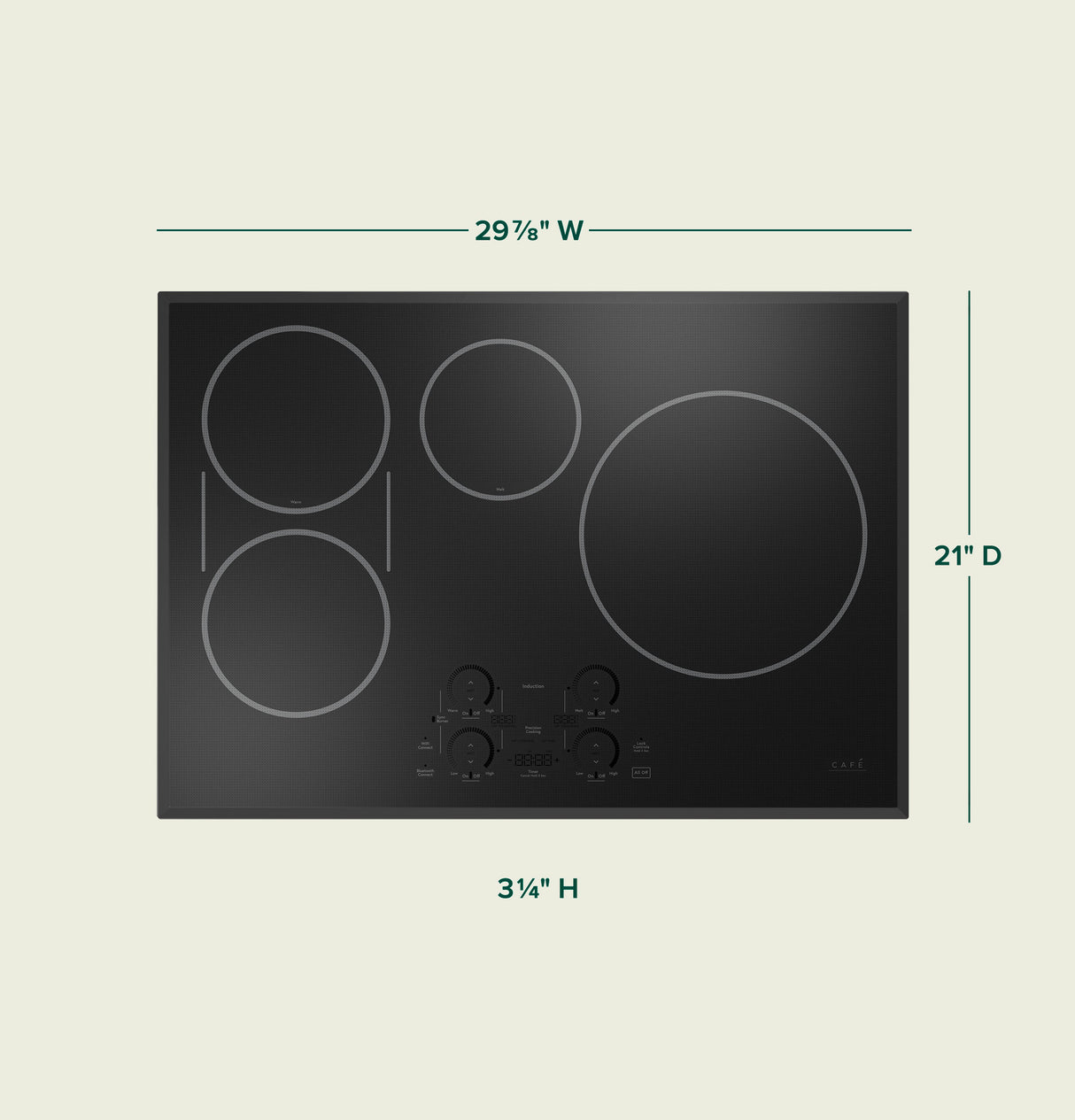 CAFE CAF?™ Series ENERGY STAR® 30" Built-In Touch Control Induction Cooktop - Black (CHP90301TBB)