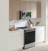 Cafe  Caf? 30" Smart Slide-in, Front-control, Induction And Convection Range With In-oven Camera In Platinum Glass - Platinum Glass (CHS90XM2NS5)