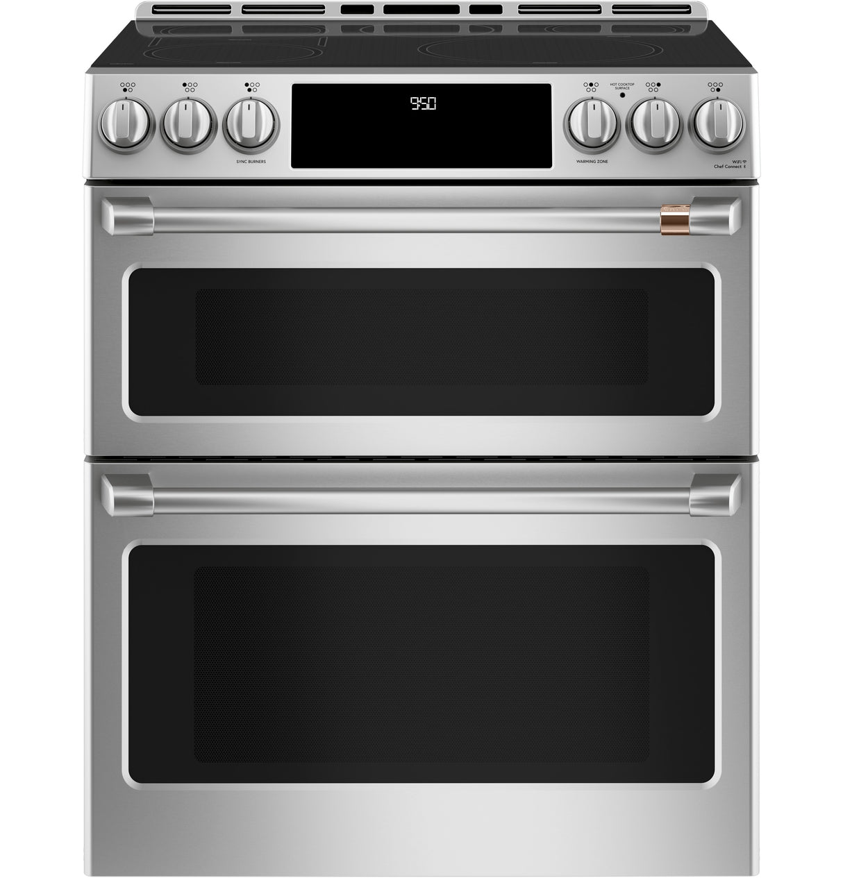 CAFE  Caf? 30" Smart Slide-in, Front-control, Induction And Convection Double-oven Range - Stainless Steel (CHS950P2MS1)
