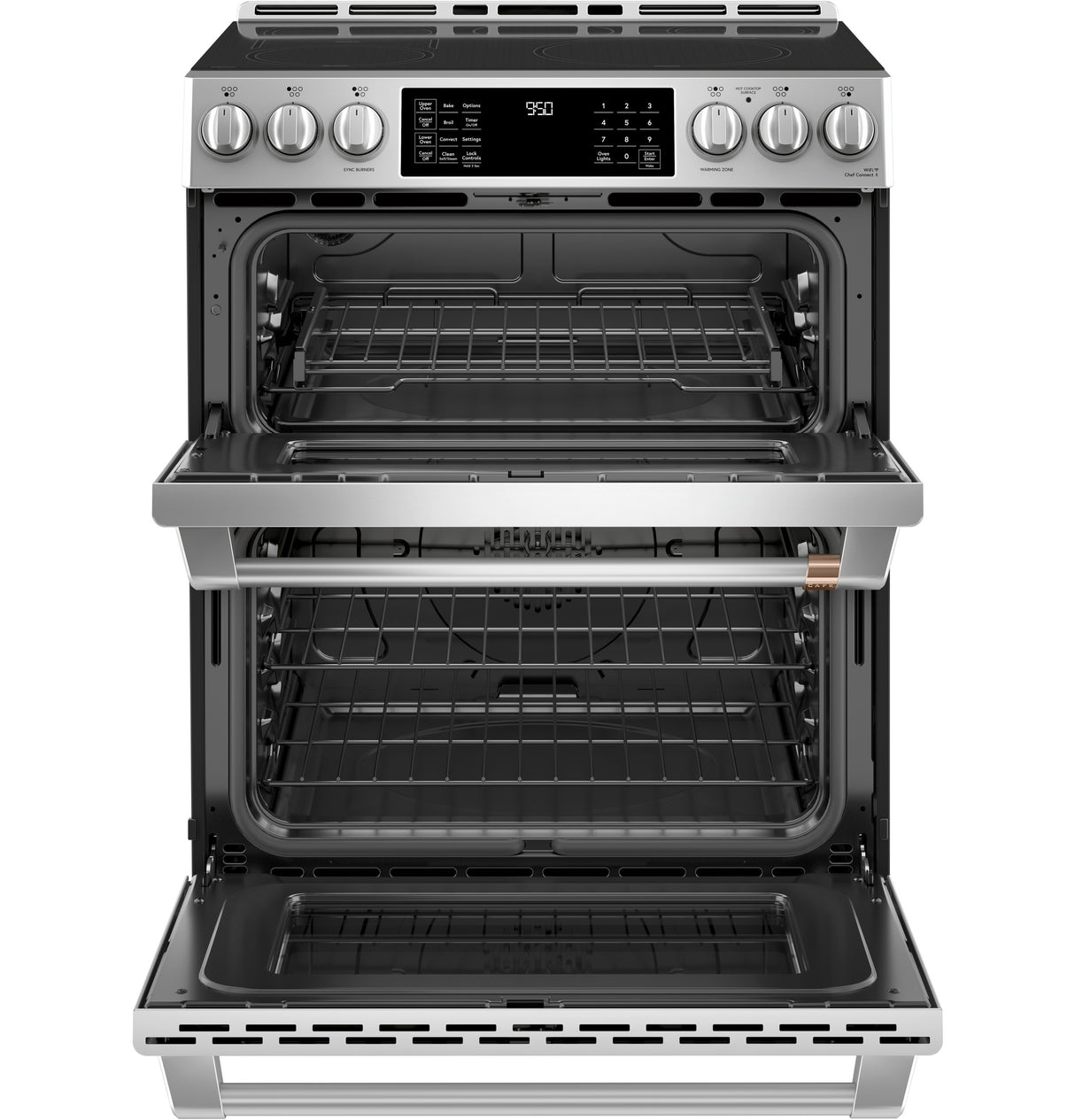 CAFE  Caf? 30" Smart Slide-in, Front-control, Induction And Convection Double-oven Range - Stainless Steel (CHS950P2MS1)