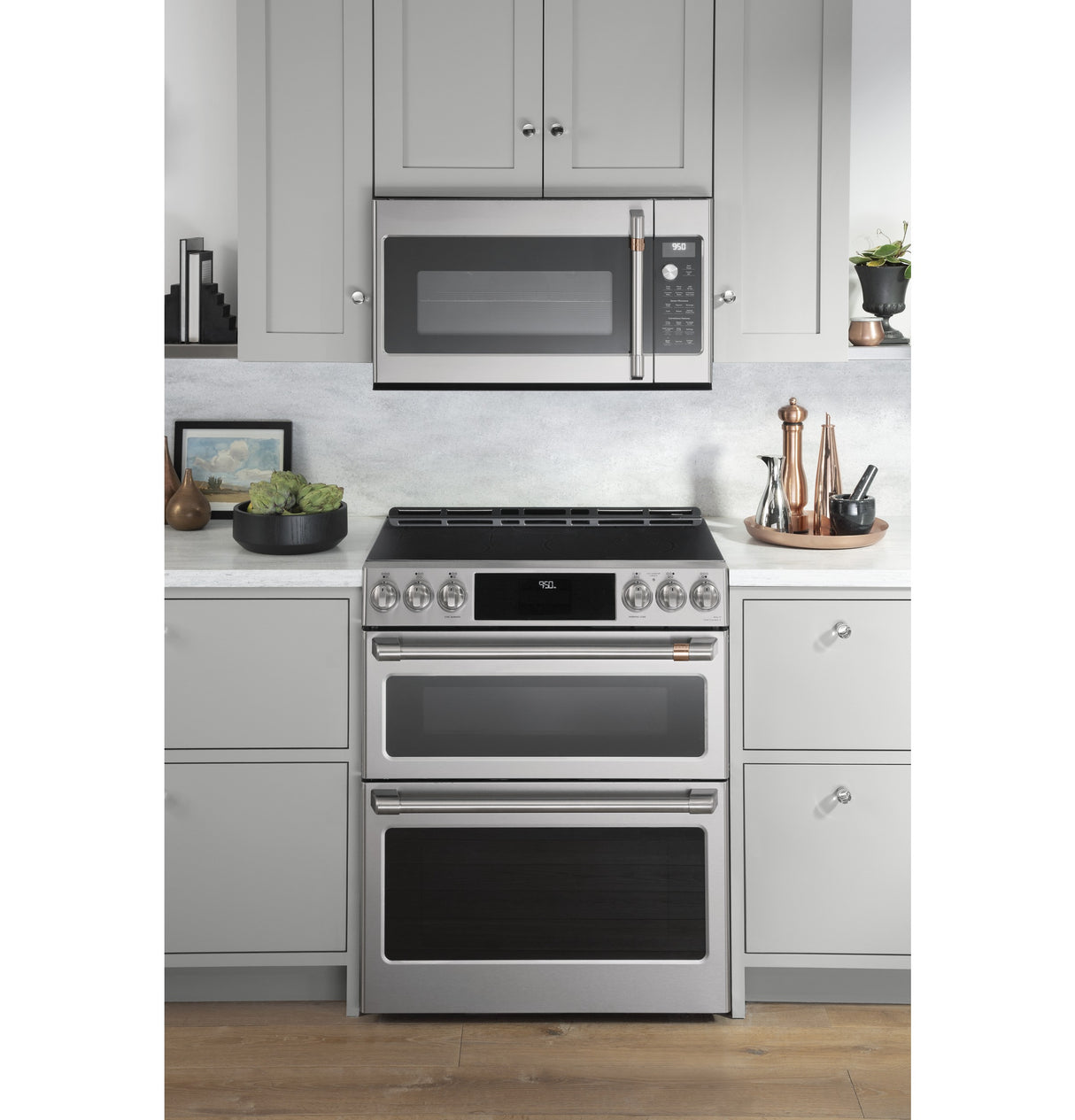 CAFE  Caf? 30" Smart Slide-in, Front-control, Induction And Convection Double-oven Range - Stainless Steel (CHS950P2MS1)