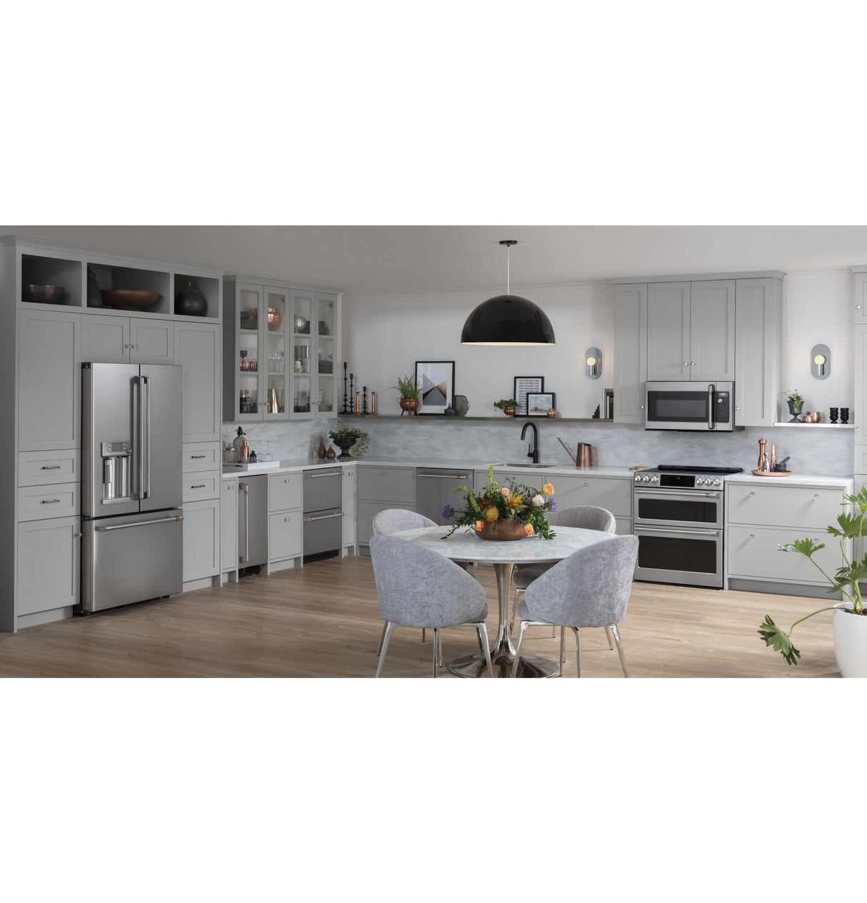 CAFE  Caf? 30" Smart Slide-in, Front-control, Induction And Convection Double-oven Range - Stainless Steel (CHS950P2MS1)
