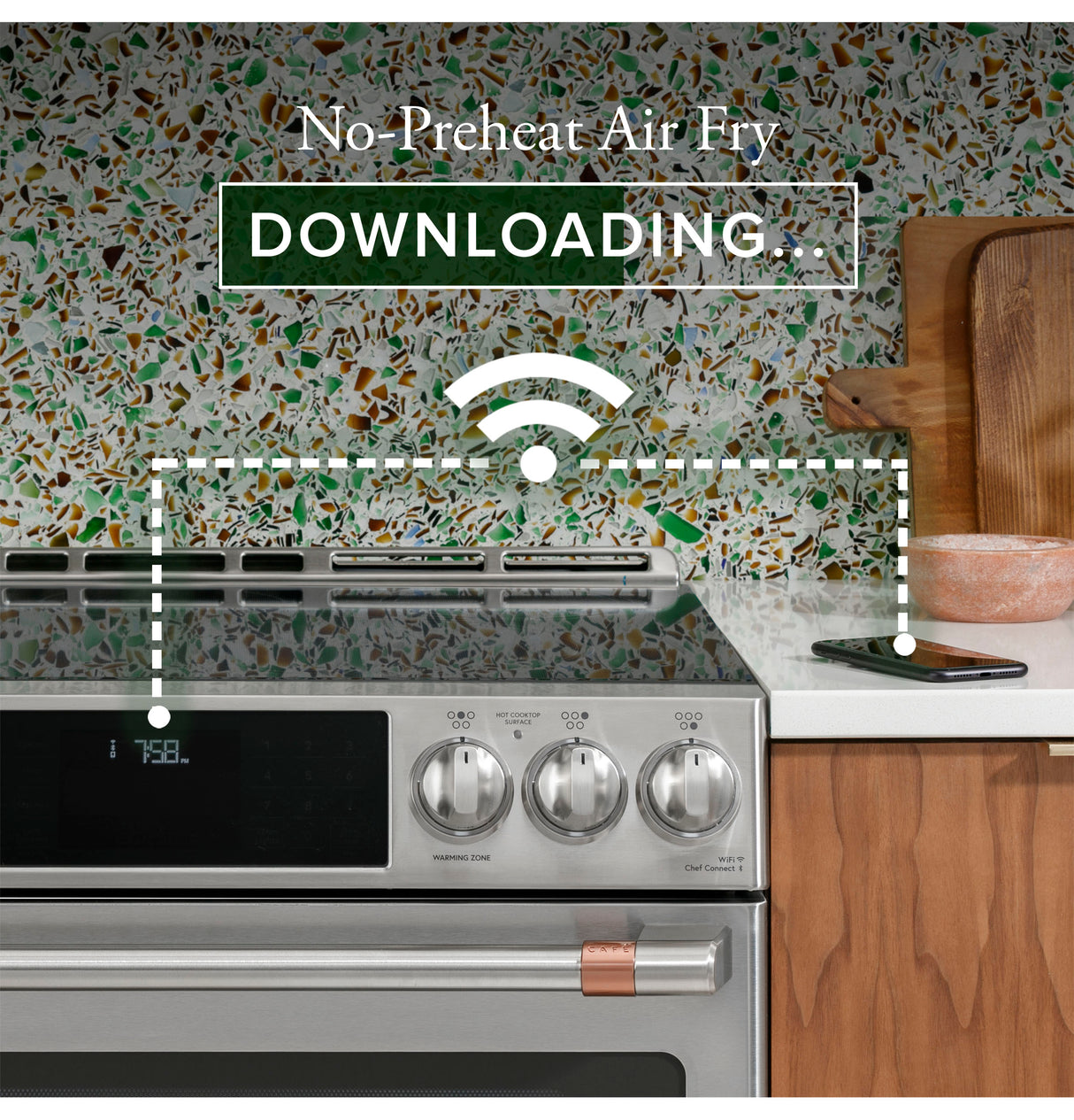 CAFE  Caf? 30" Smart Slide-in, Front-control, Induction And Convection Double-oven Range - Stainless Steel (CHS950P2MS1)