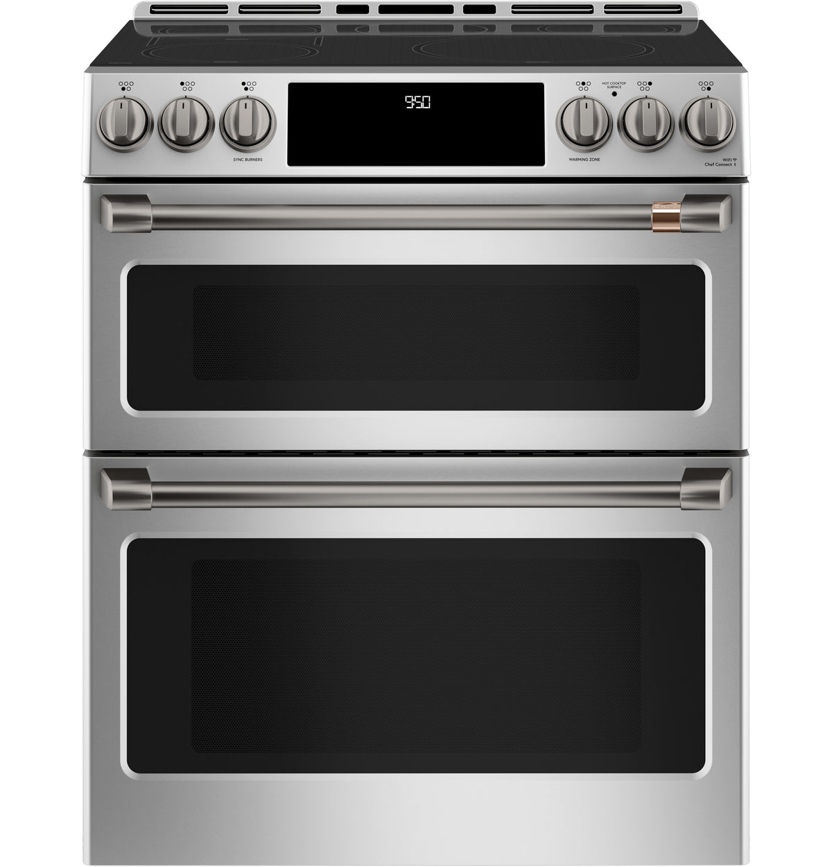 CAFE  Caf? 30" Smart Slide-in, Front-control, Induction And Convection Double-oven Range - Stainless Steel (CHS950P2MS1)