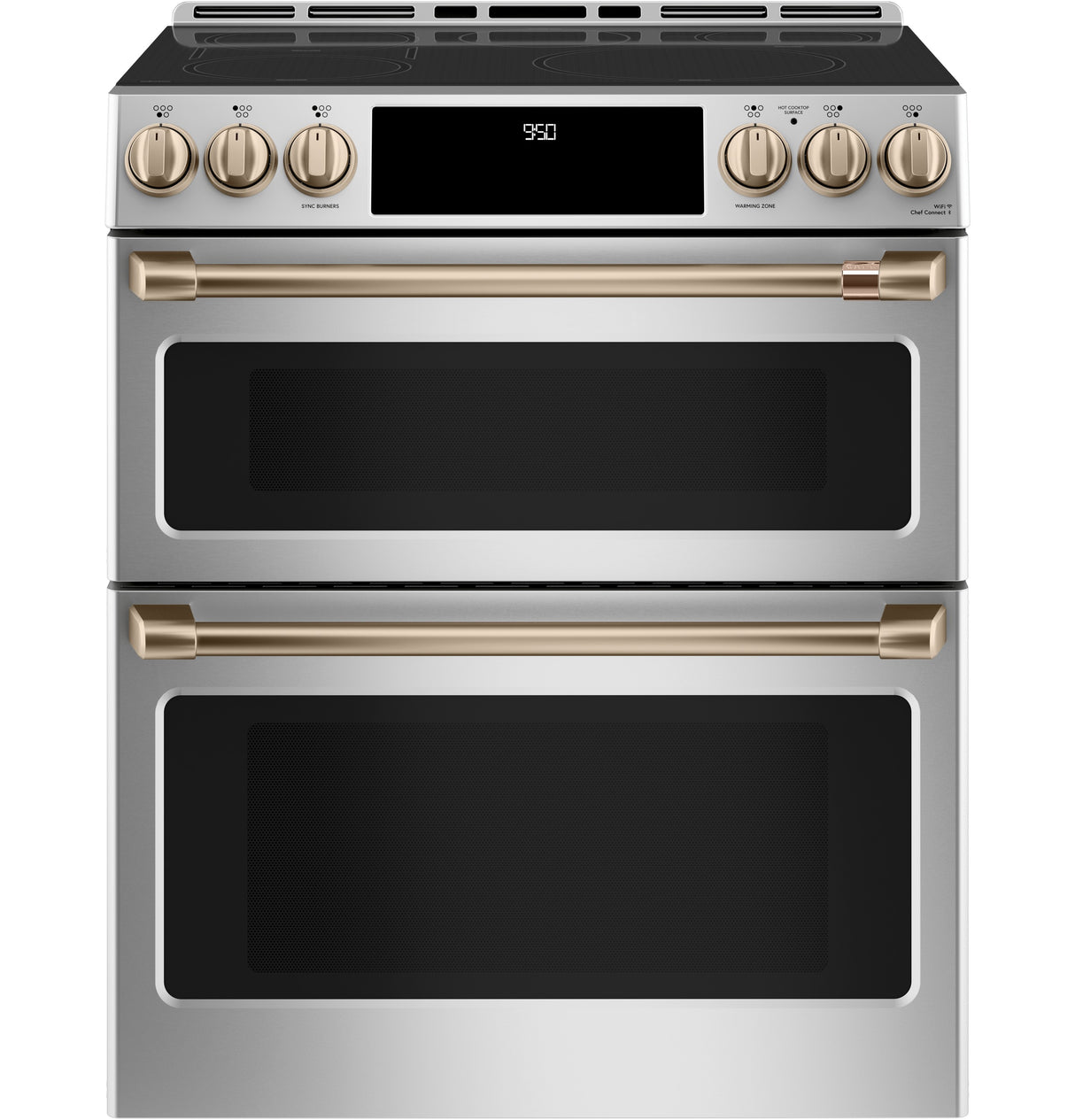 CAFE  Caf? 30" Smart Slide-in, Front-control, Induction And Convection Double-oven Range - Stainless Steel (CHS950P2MS1)