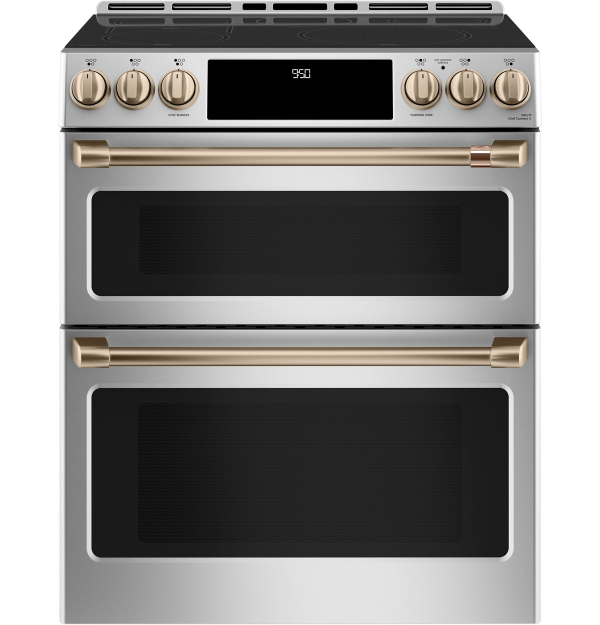 CAFE  Caf? 30" Smart Slide-in, Front-control, Induction And Convection Double-oven Range - Stainless Steel (CHS950P2MS1)