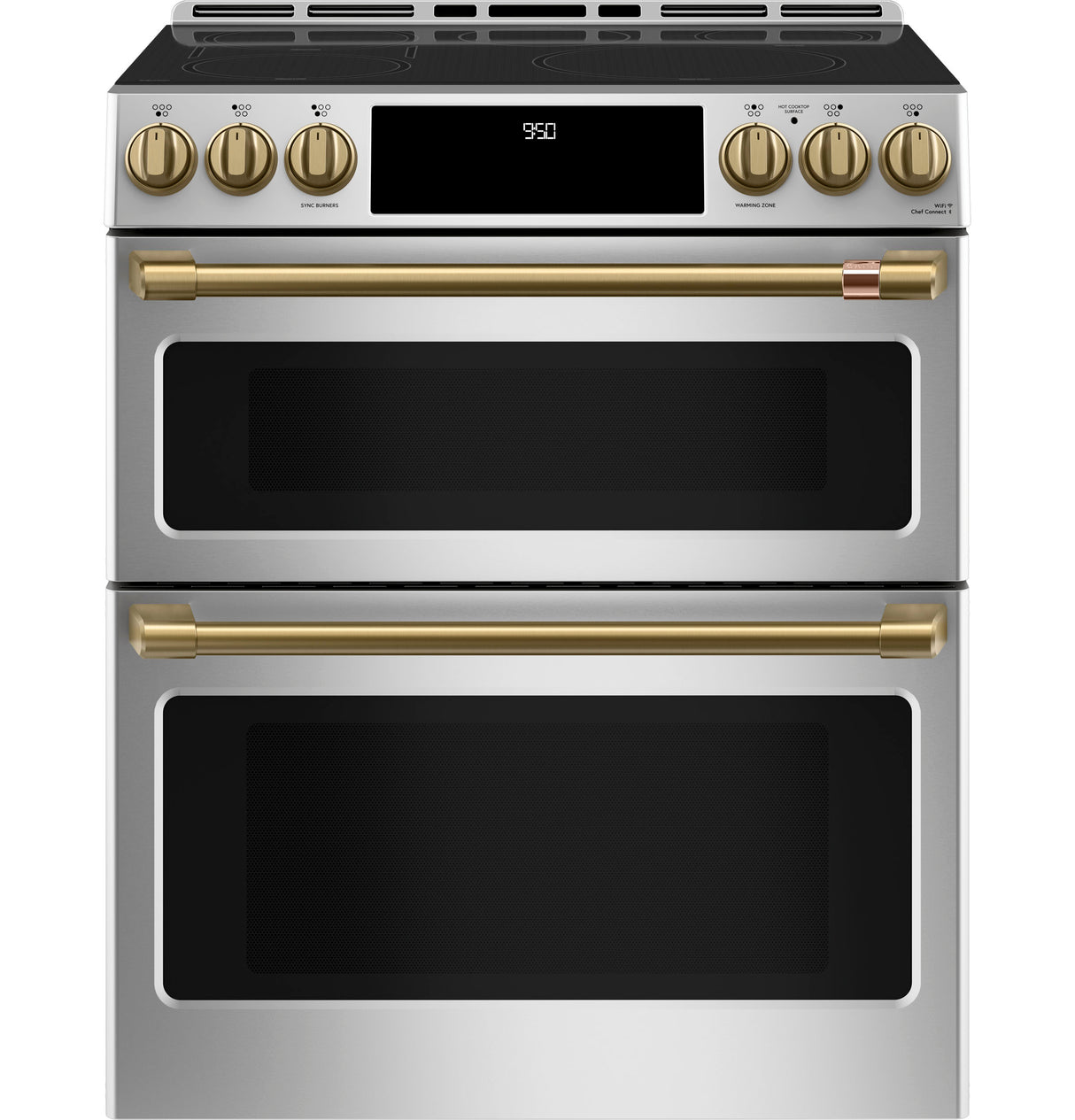 CAFE  Caf? 30" Smart Slide-in, Front-control, Induction And Convection Double-oven Range - Stainless Steel (CHS950P2MS1)