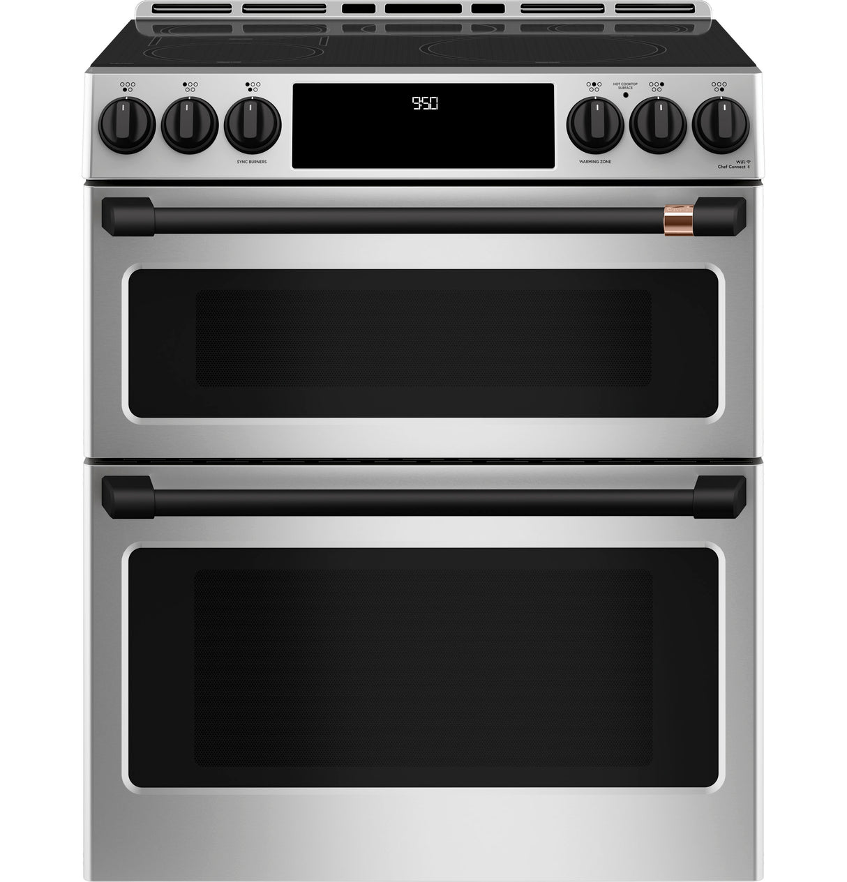 CAFE  Caf? 30" Smart Slide-in, Front-control, Induction And Convection Double-oven Range - Stainless Steel (CHS950P2MS1)