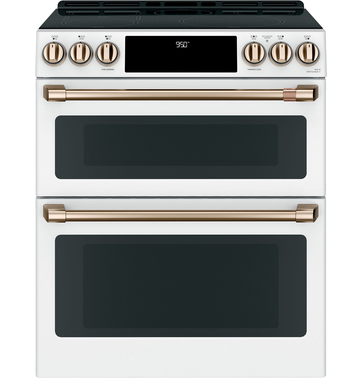 CAFE  Caf? 30" Smart Slide-in, Front-control, Induction And Convection Double-oven Range - Matte White (CHS950P4MW2)