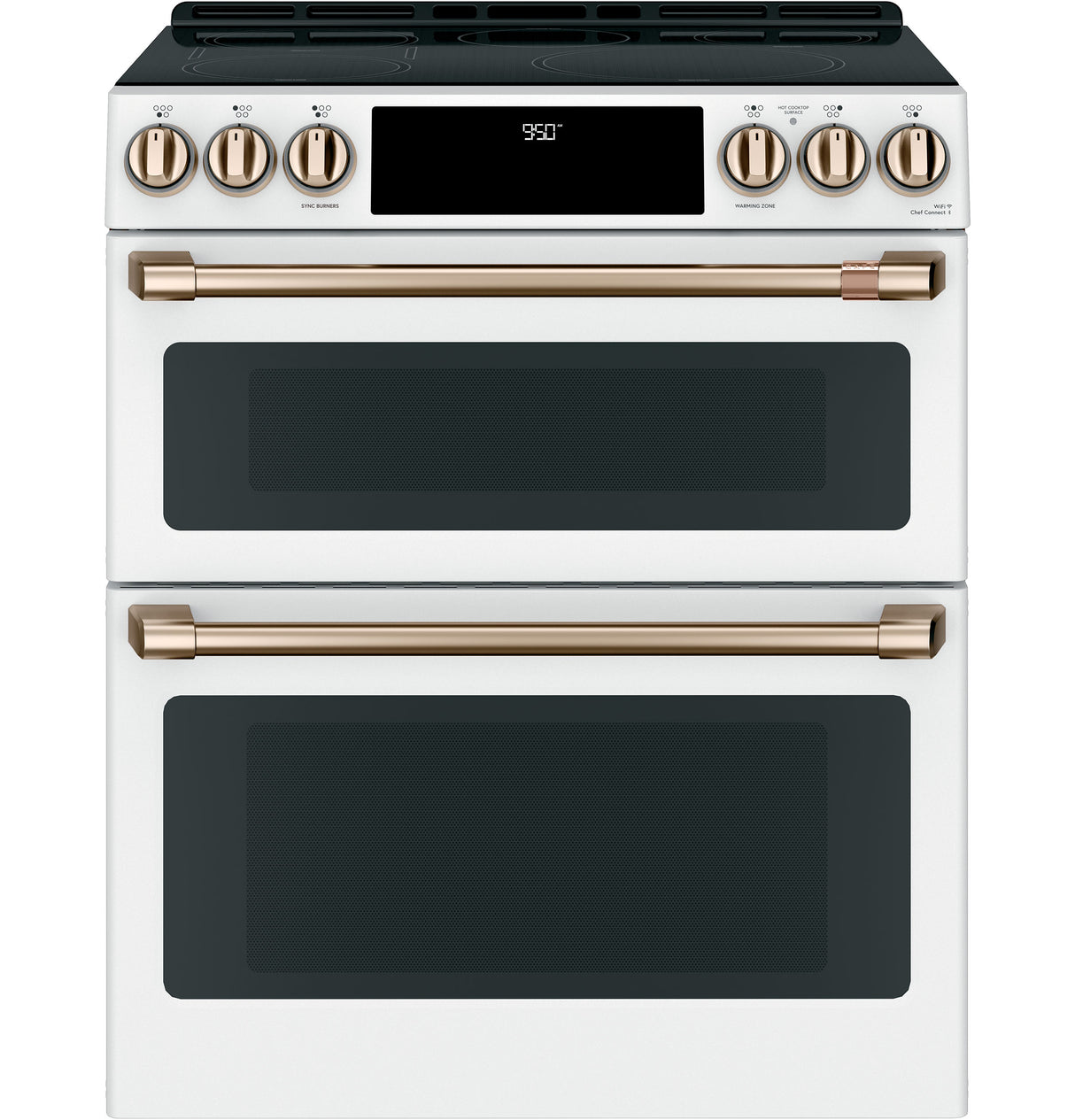 CAFE  Caf? 30" Smart Slide-in, Front-control, Induction And Convection Double-oven Range - Matte White (CHS950P4MW2)