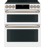 CAFE  Caf? 30" Smart Slide-in, Front-control, Induction And Convection Double-oven Range - Matte White (CHS950P4MW2)