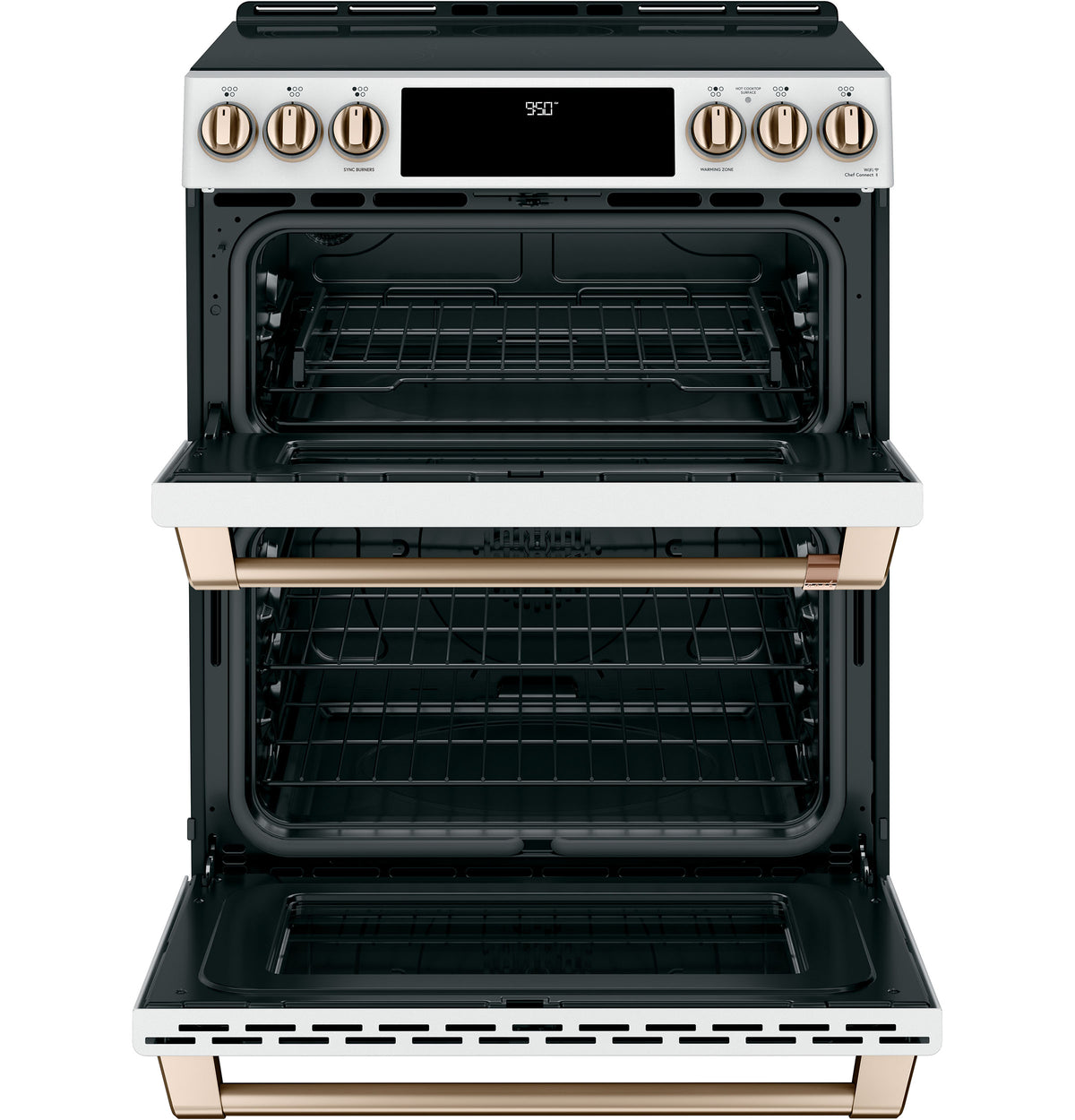 CAFE  Caf? 30" Smart Slide-in, Front-control, Induction And Convection Double-oven Range - Matte White (CHS950P4MW2)