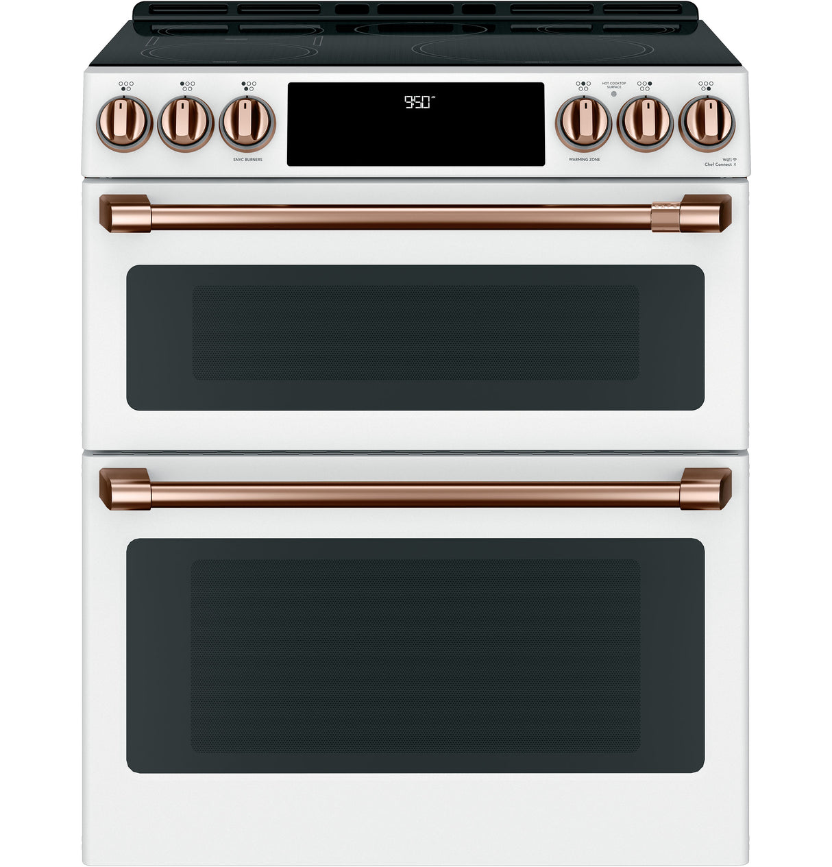 CAFE  Caf? 30" Smart Slide-in, Front-control, Induction And Convection Double-oven Range - Matte White (CHS950P4MW2)