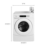 Whirlpool  27" Commercial High-Efficiency Energy Star-Qualified Front-Load Washer Featuring Factory-Installed Coin Drop with Coin Box - White (CHW9150GW)