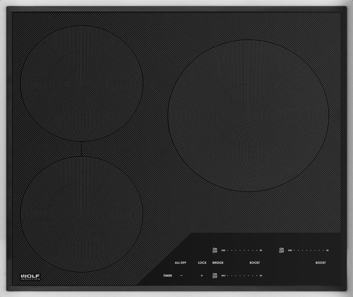 Wolf 24" Transitional Framed Induction Cooktop - Stainless Steel (CI243TFS)