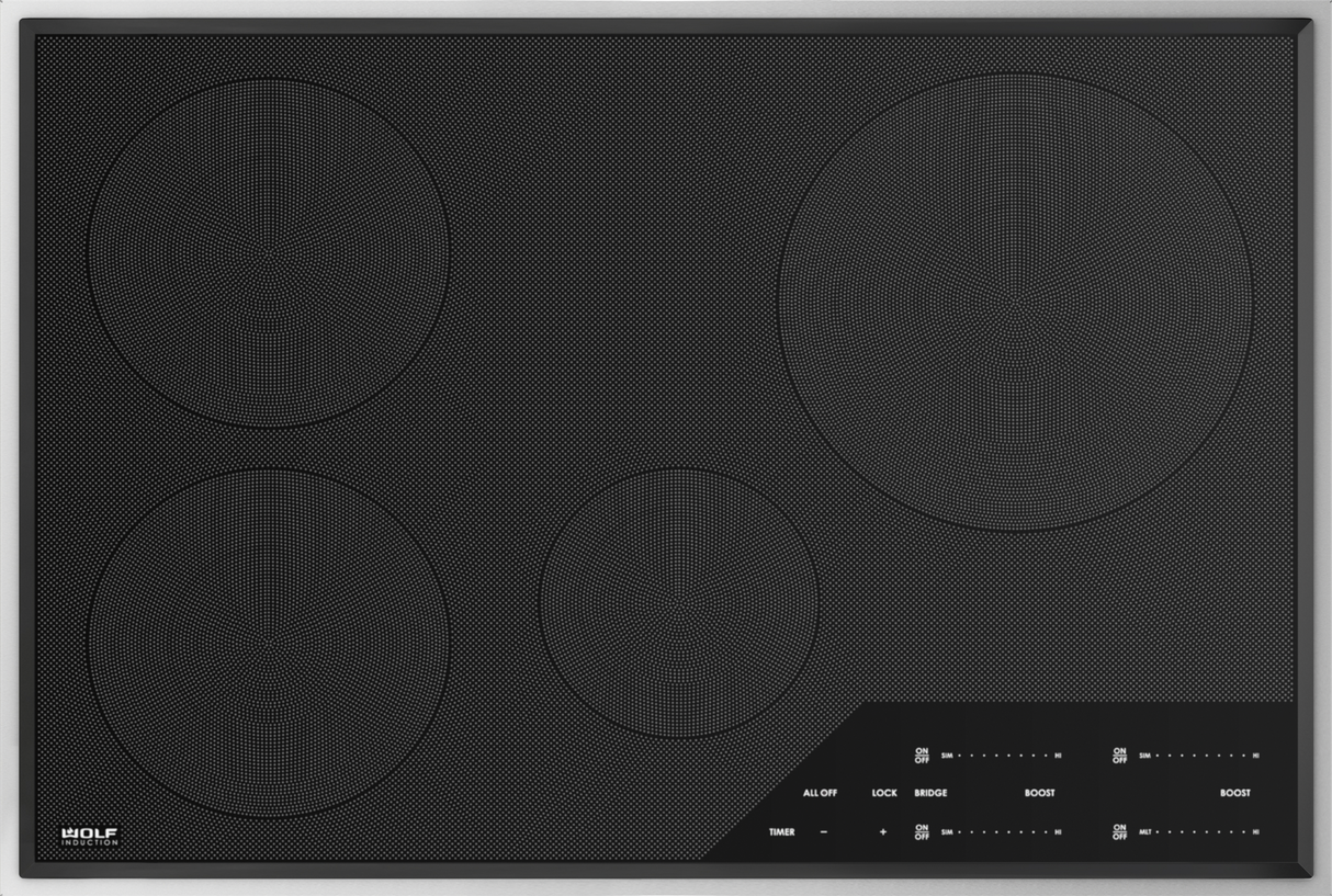 Wolf 30" Transitional Framed Induction Cooktop - Stainless Steel (CI304TFS)
