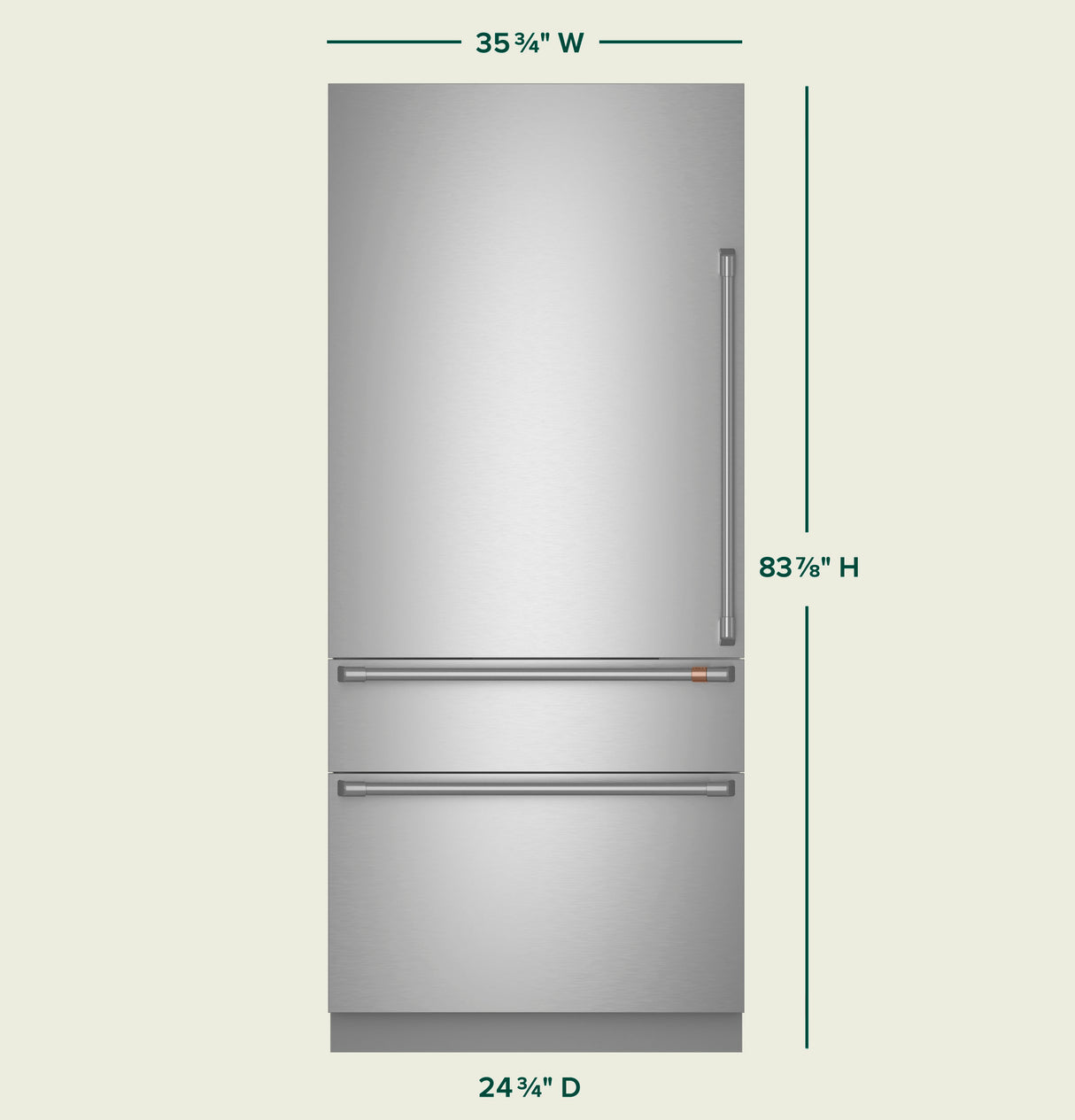 CAFE  Caf? 36" Integrated Bottom-freezer Refrigerator - Stainless Steel (CIC36LP2VS1)