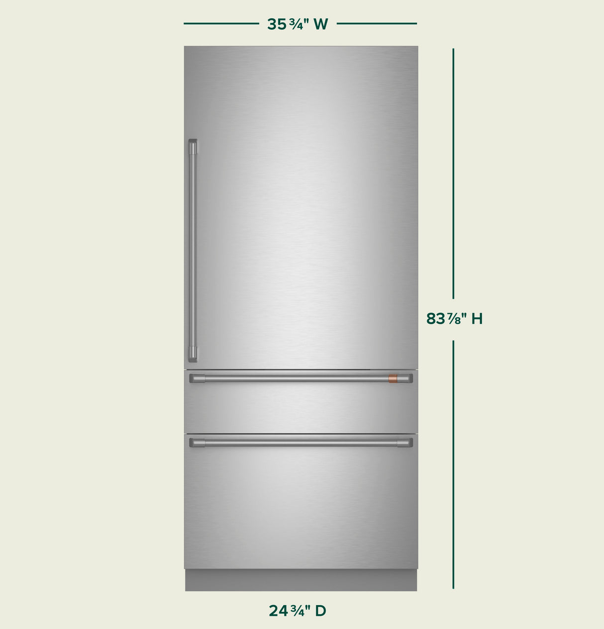 Cafe  Caf? 36" Integrated Bottom-freezer Refrigerator - Stainless Steel (CIC36RP2VS1)