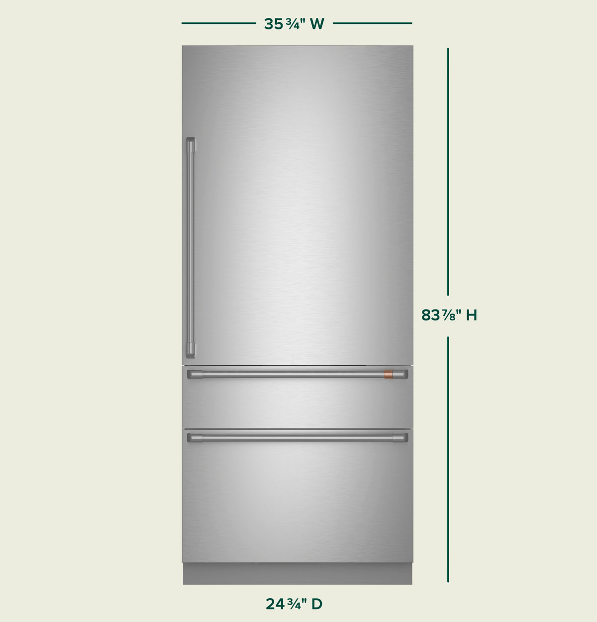 CAFE  Caf? 36" Integrated Bottom-freezer Refrigerator - Stainless Steel (CIC36RP2VS1)