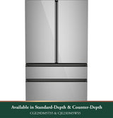 CAFE  Caf? 23.2 Cu. Ft. Smart Counter-depth 4-door French-door Refrigerator In Platinum Glass With Dual-dispense Autofill Pitcher - Platinum Glass (CJE23DM5WS5)