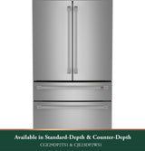 CAFE  Caf? 23.2 Cu. Ft. Smart Counter-depth 4-door French-door Refrigerator With Dual-dispense Autofill Pitcher - Stainless Steel (CJE23DP2WS1)