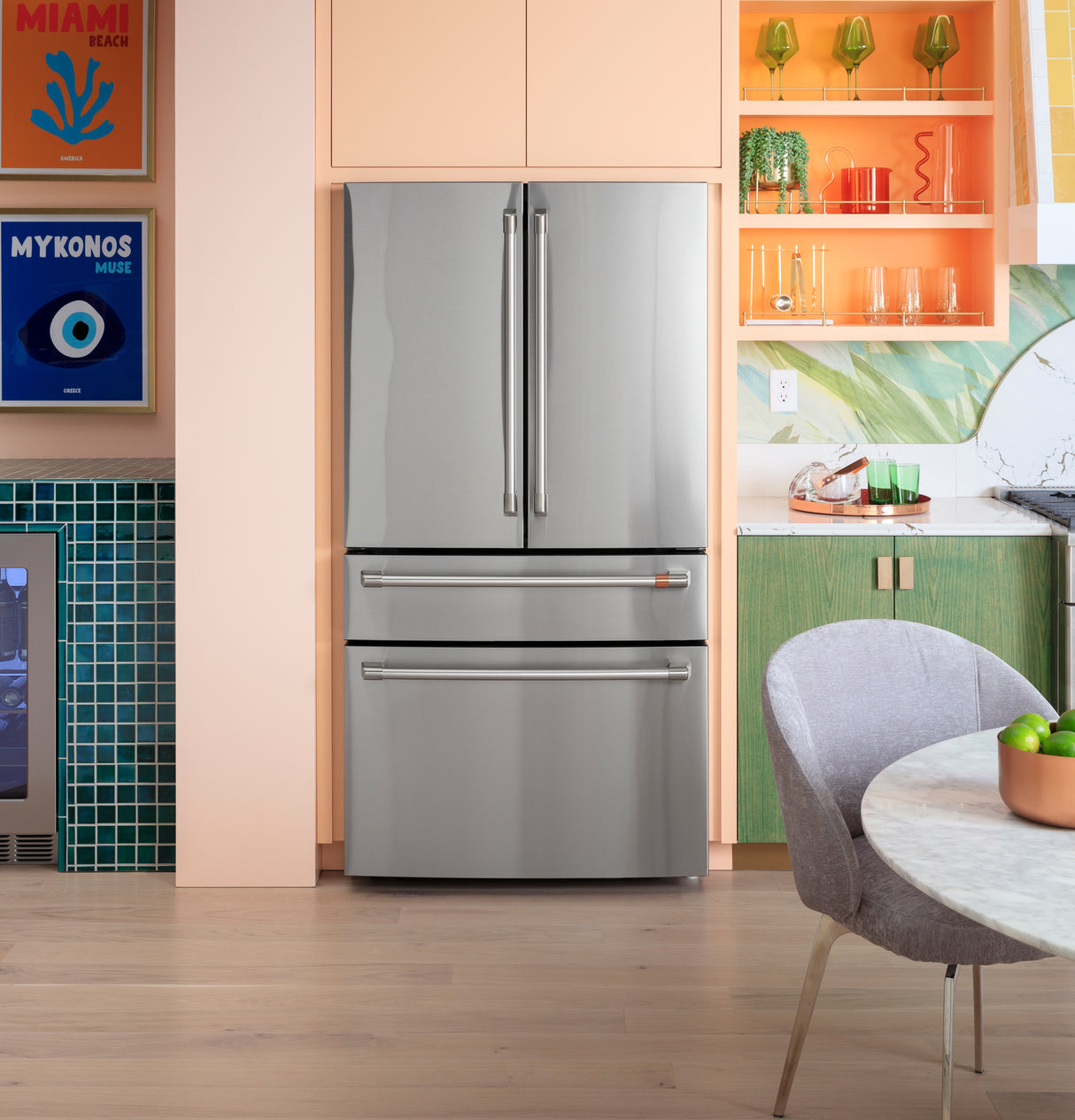 CAFE  Caf? 23.2 Cu. Ft. Smart Counter-depth 4-door French-door Refrigerator With Dual-dispense Autofill Pitcher - Stainless Steel (CJE23DP2WS1)
