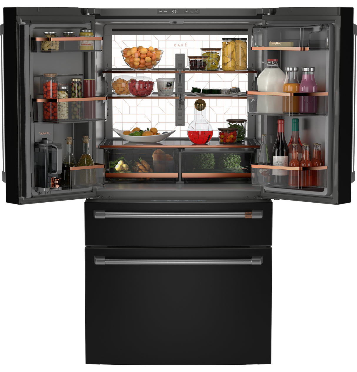CAFE  Caf? 23.2 Cu. Ft. Smart Counter-depth 4-door French-door Refrigerator With Dual-dispense Autofill Pitcher - Matte Black (CJE23DP3WD1)