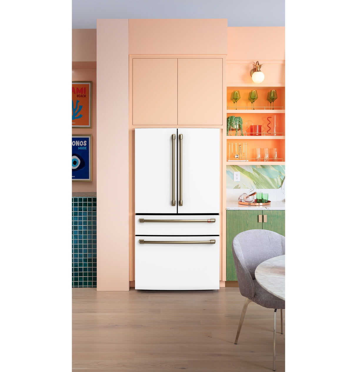 CAFE  Caf? 23.2 Cu. Ft. Smart Counter-depth 4-door French-door Refrigerator With Dual-dispense Autofill Pitcher - Matte White (CJE23DP4WW2)