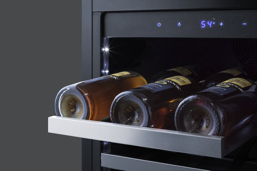 SUMMIT  18" Wide Built-In Wine Cellar - Black (CL18WC)