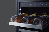 SUMMIT  18" Wide Built-In Wine Cellar - Black (CL18WC)