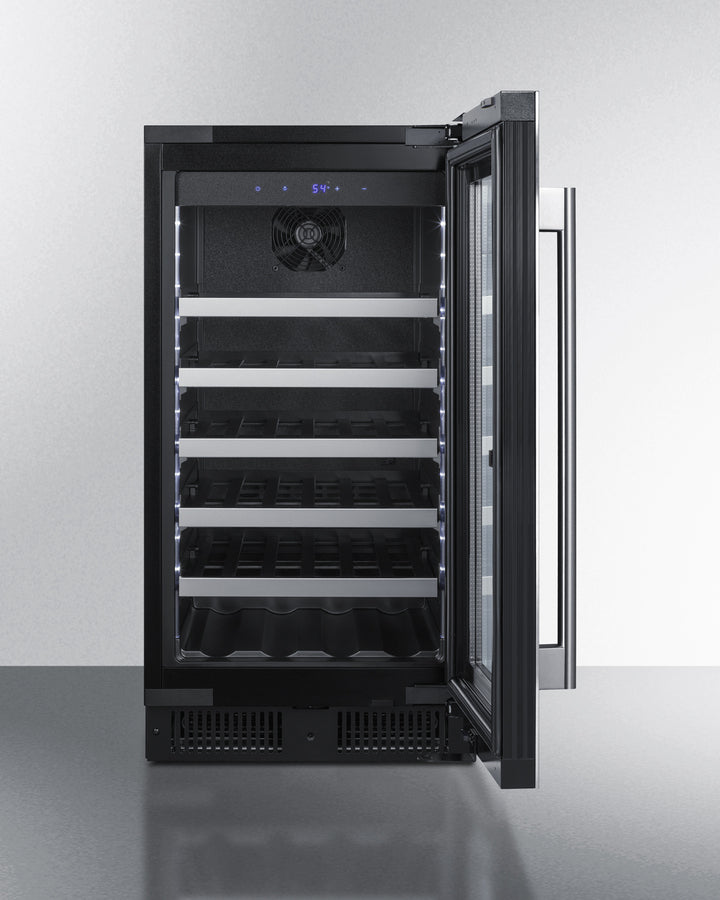 SUMMIT  18" Wide Built-In Wine Cellar - Black (CL18WC)